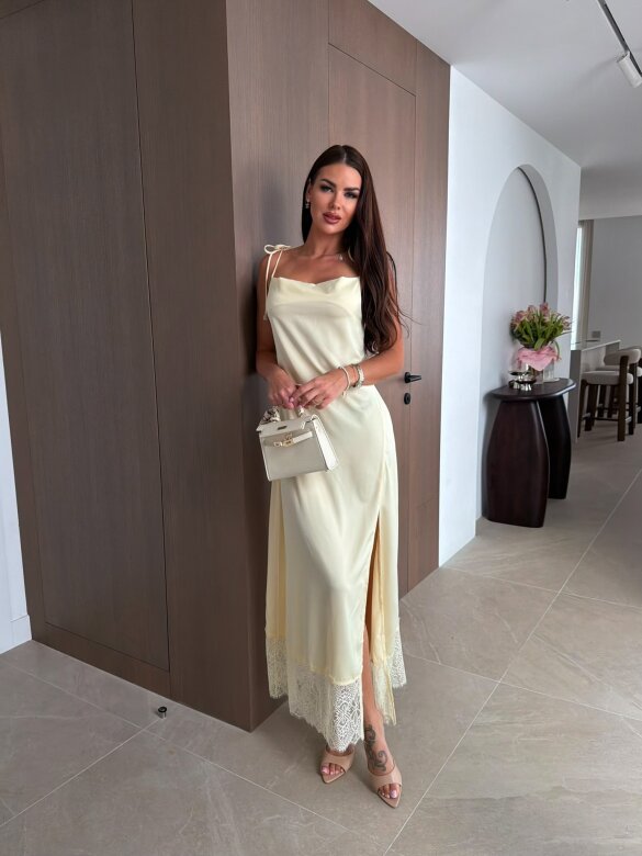Sukienka Satin Love butter yellow