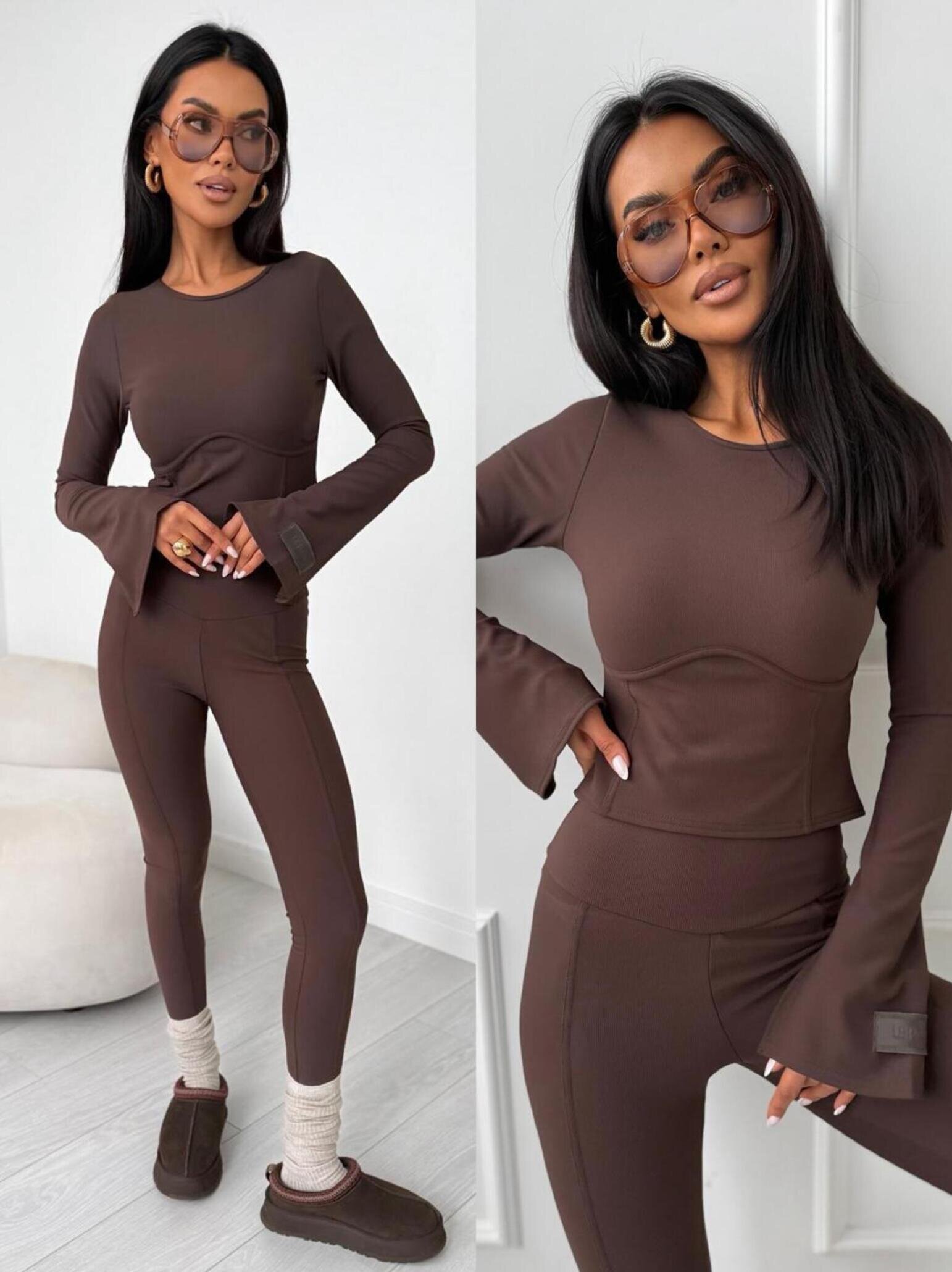 Komplet 2w1 Velaccio czekoladowy