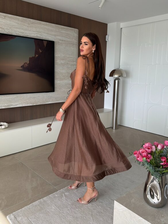 Sukienka Starlight maxi czekoladowa