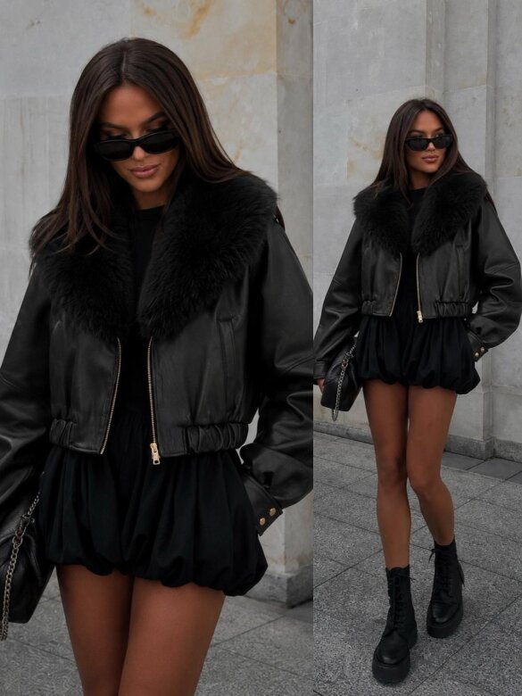 Jacket Cova short black