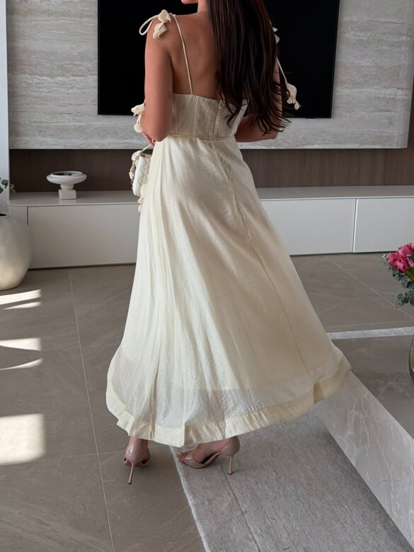 Sukienka Starlight maxi ecru