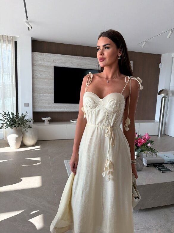 Sukienka Starlight maxi ecru