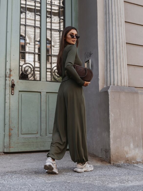 Set 2in1 Twiss with viscose khaki 