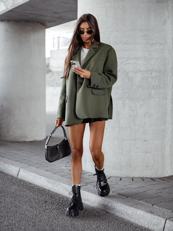 Marynarka Emeralda bawełniana khaki