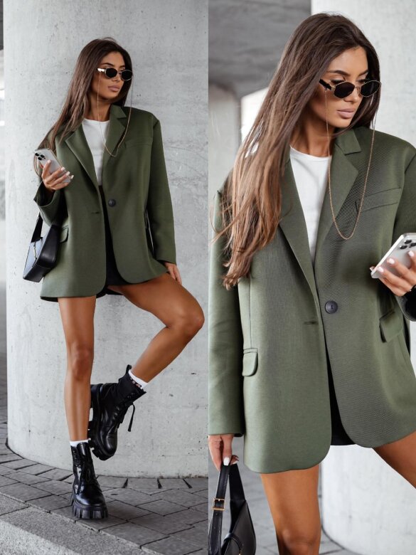 Marynarka Emeralda bawełniana khaki