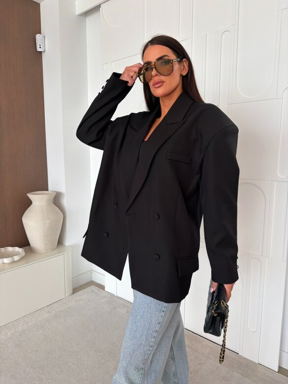 Marynarka Hibisco long czarna