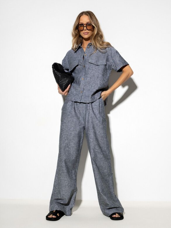 Set 2in1 Nerro with linen and cotton blue