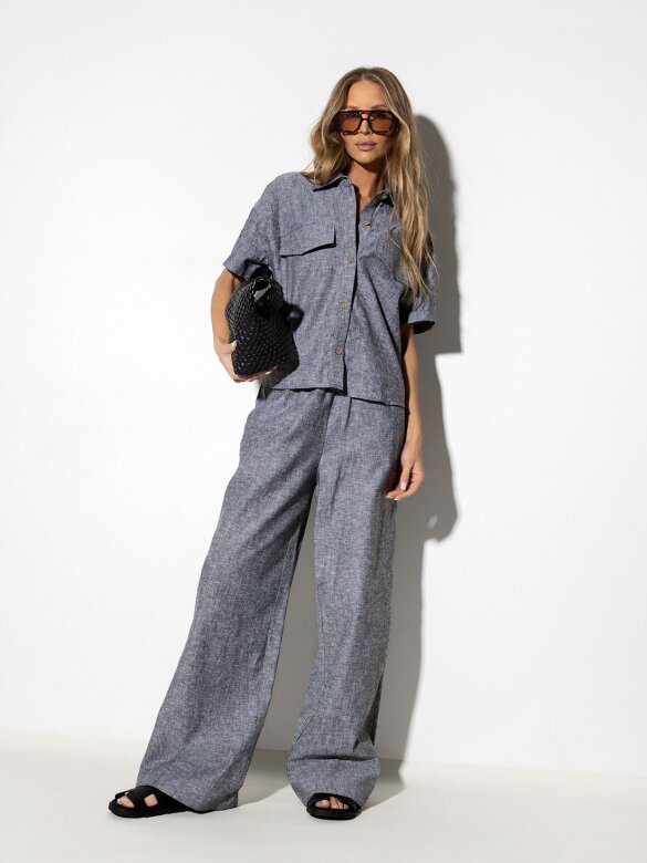 Set 2in1 Nerro with linen and cotton blue