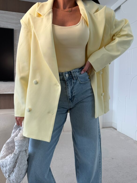 Marynarka Hibisco long żółta