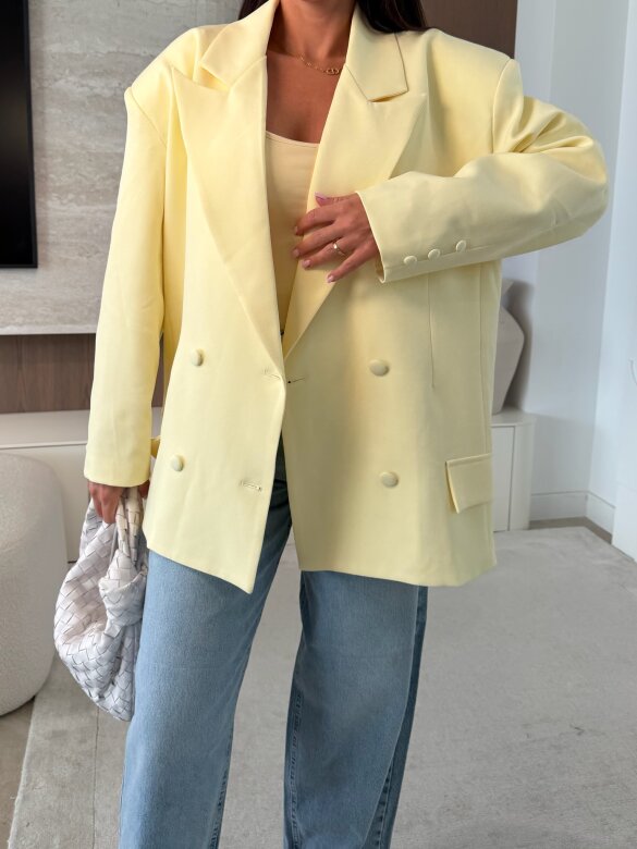 Marynarka Hibisco long żółta