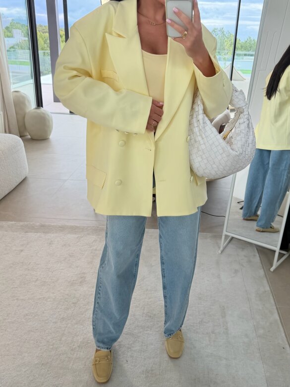 Marynarka Hibisco long żółta