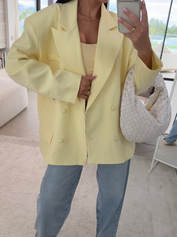 Marynarka Hibisco long żółta