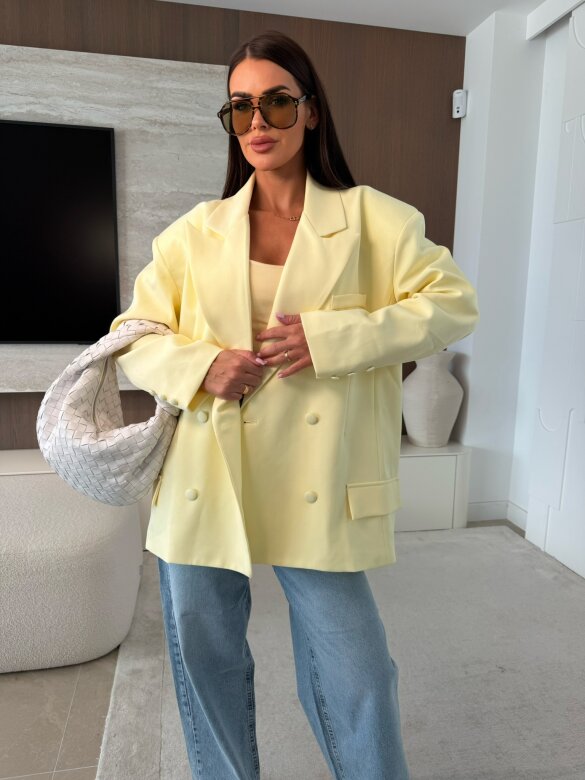 Marynarka Hibisco long żółta