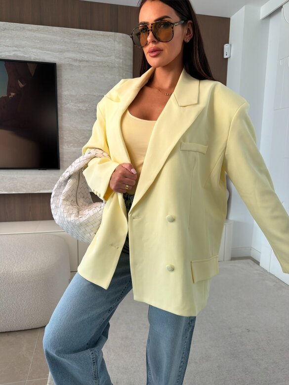 Marynarka Hibisco long żółta