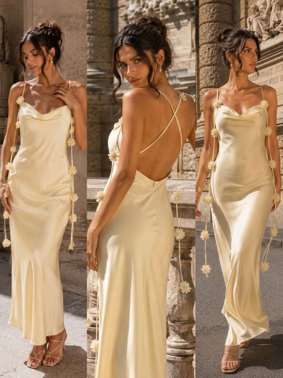 Sukienka Eternity maxi butter yellow