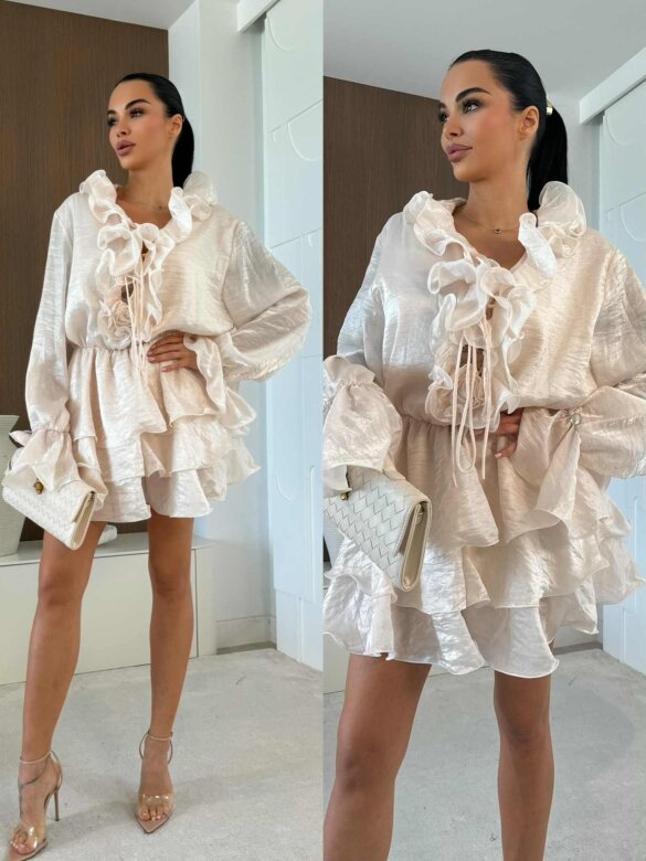 Sukienka Diamanti ze spodenkami nude