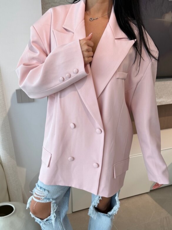 Marynarka Hibisco long pudrowa