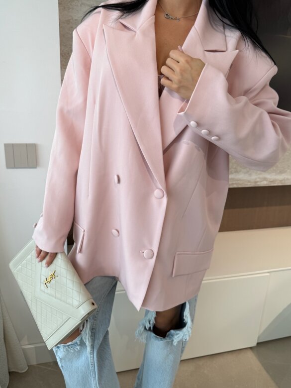 Marynarka Hibisco long pudrowa