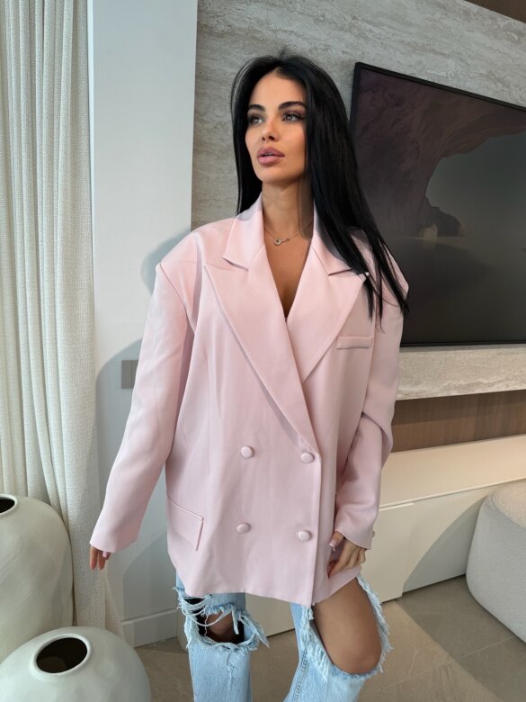 Marynarka Hibisco long pudrowa