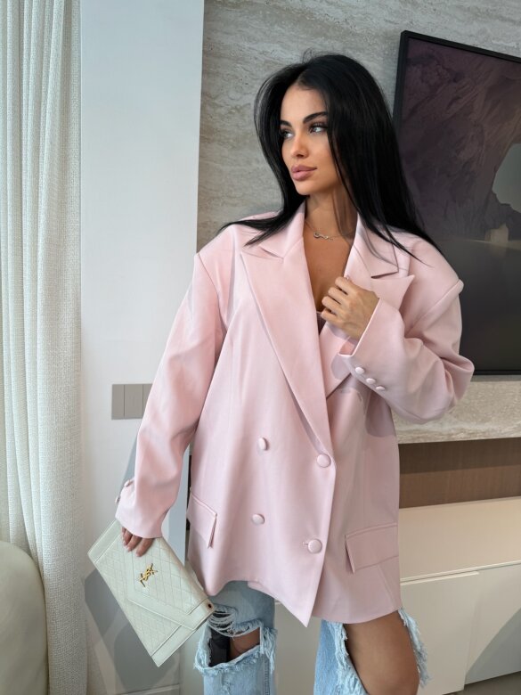 Marynarka Hibisco long pudrowa