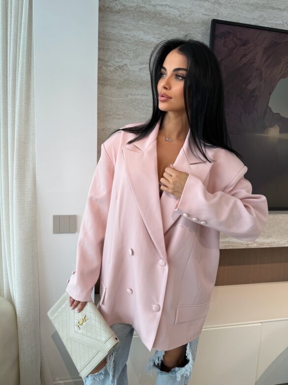 Marynarka Hibisco long pudrowa