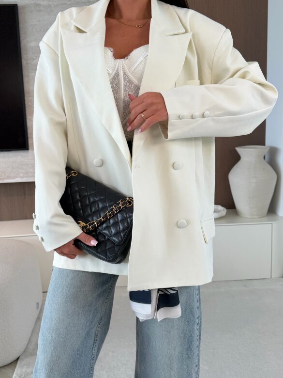 Marynarka Hibisco long ecru