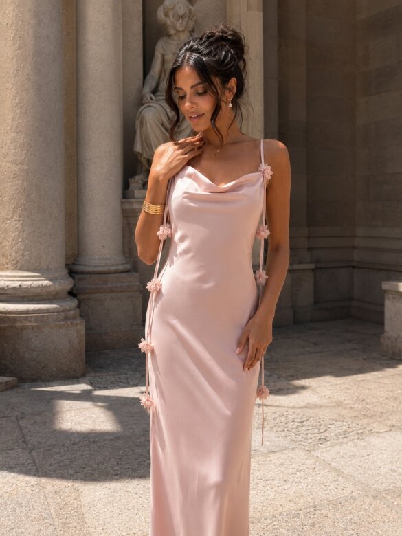 Sukienka Eternity maxi pudrowa