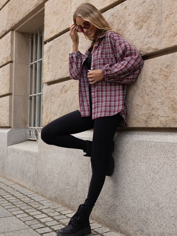 Shirt Lena claret-white