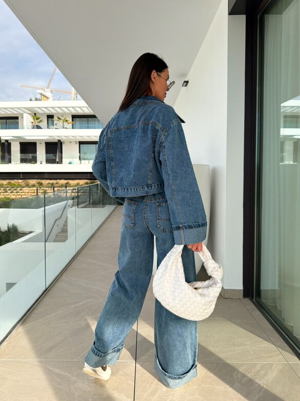 Spodnie Clavel jeans ciemnoniebieskie