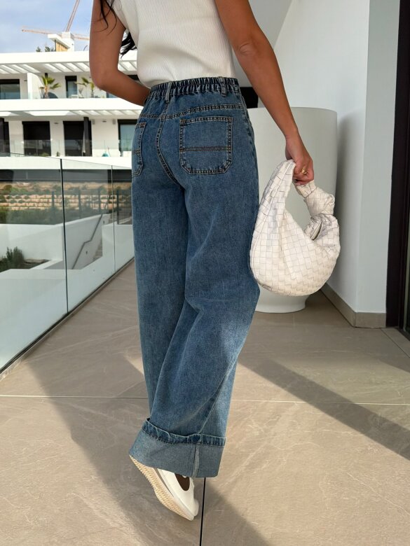 Spodnie Clavel jeans ciemnoniebieskie