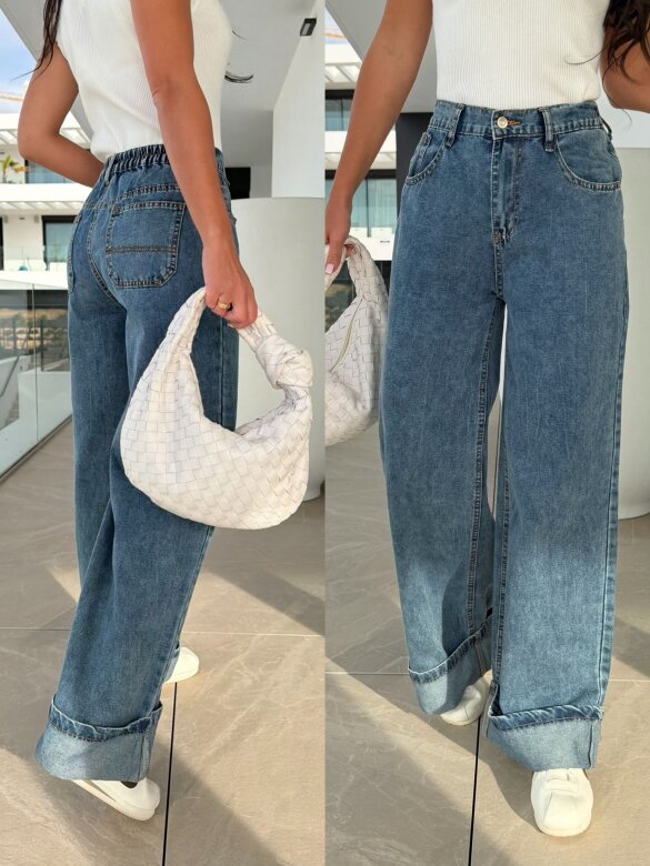 Spodnie Clavel jeans ciemnoniebieskie