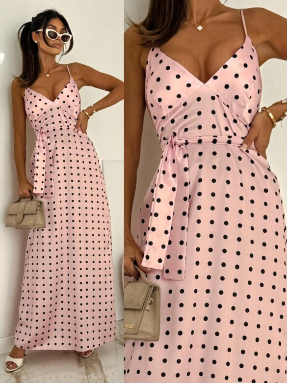 Sukienka Viviossa pudrowa 