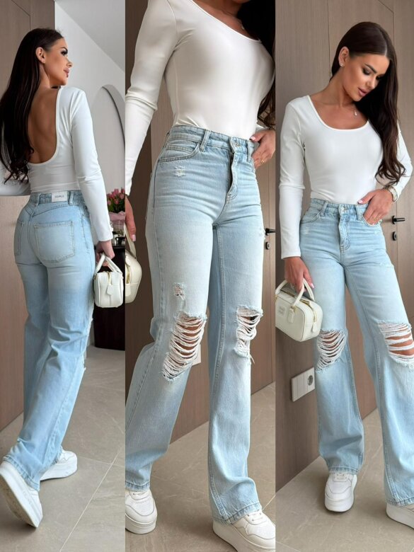 Spodnie Livia jeans niebieskie