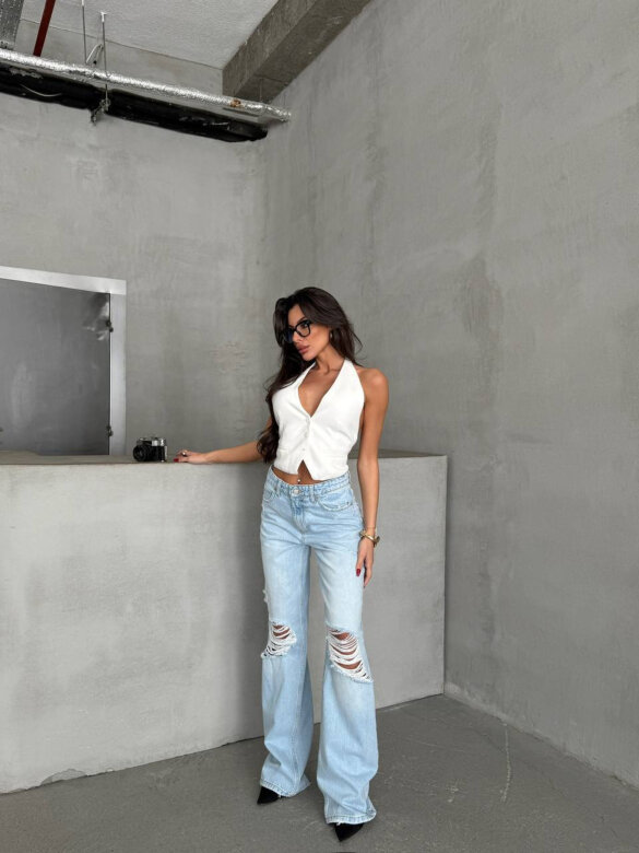 Spodnie Livia jeans niebieskie