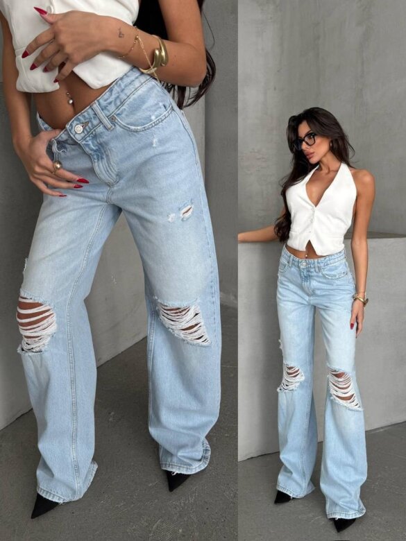 Spodnie Livia jeans niebieskie