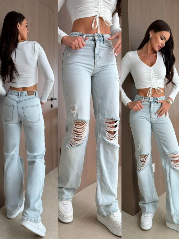 Spodnie Livia jeans jasnoniebieskie 