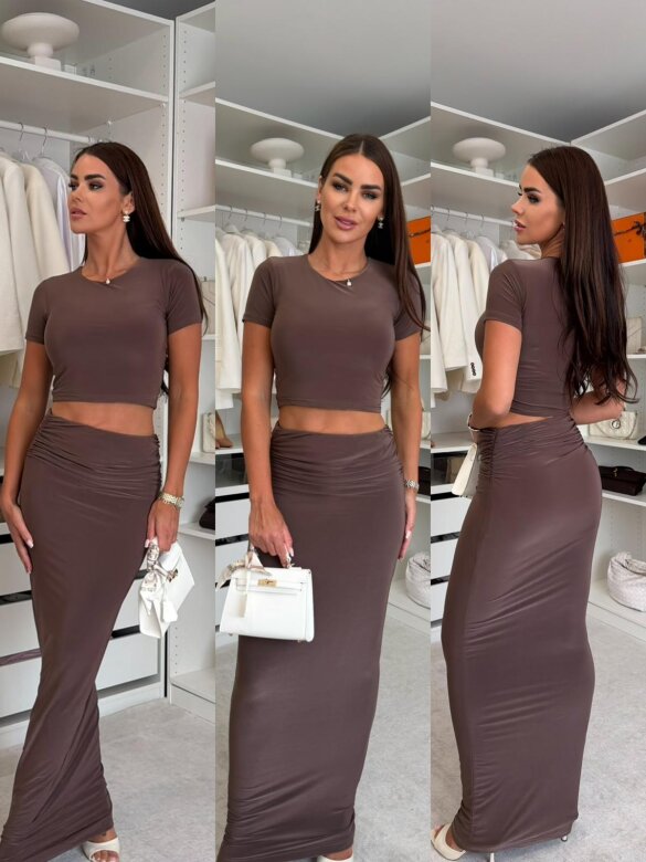 Set 2in1 Lugano with viscose chocolate