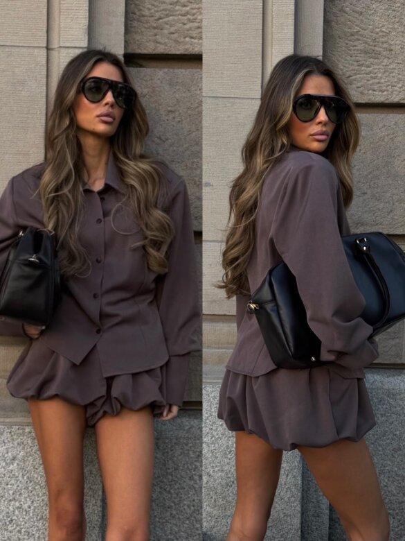 Set 2in1 Tellino cotton mocca 