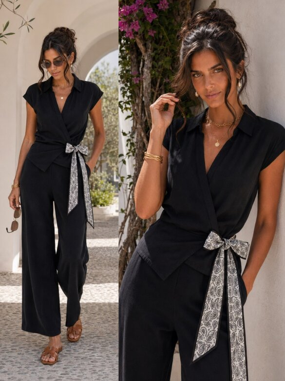 Set Soreya with viscose black
