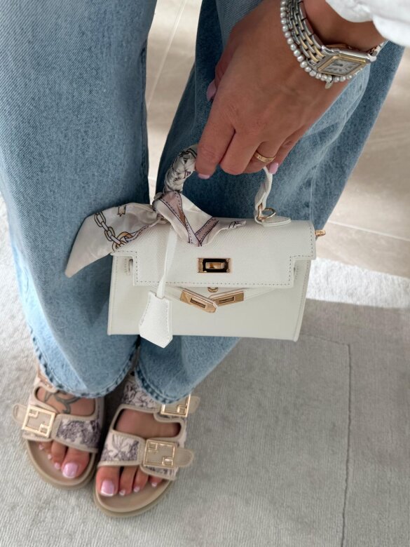 Klapki Royal Slide print jasnobeżowe