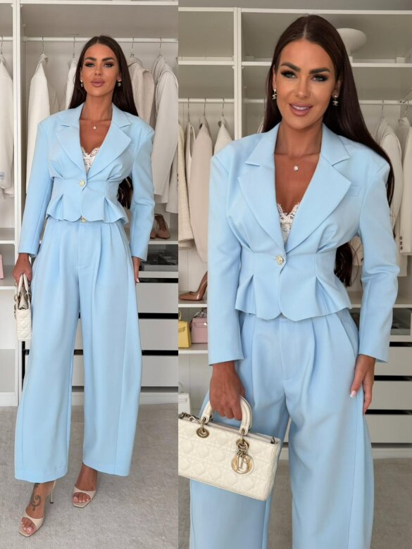 Marynarka Monaco Elegance short błękitna