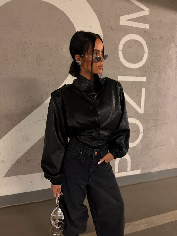 Jacket Morris eco leather black