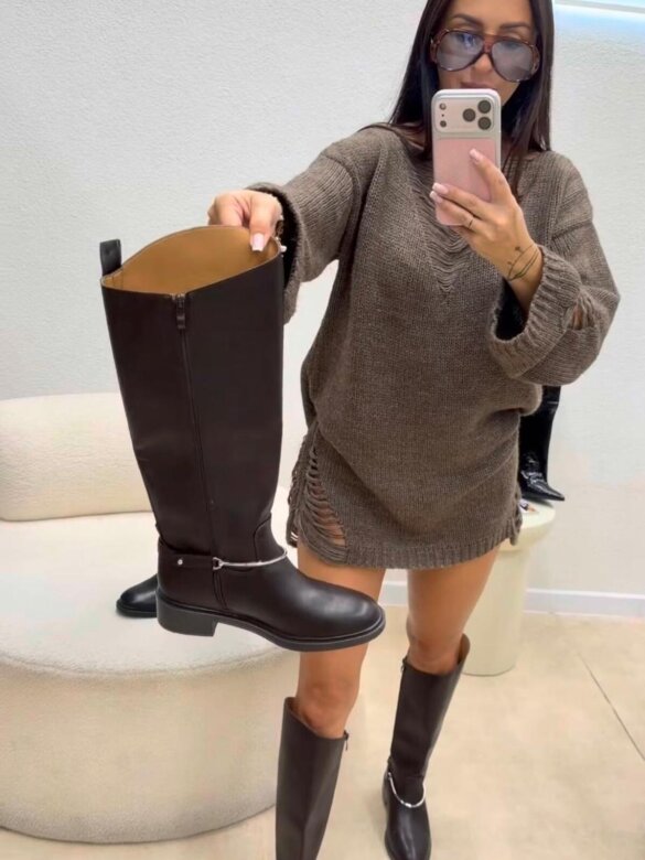 High Boots Salmo chocolate