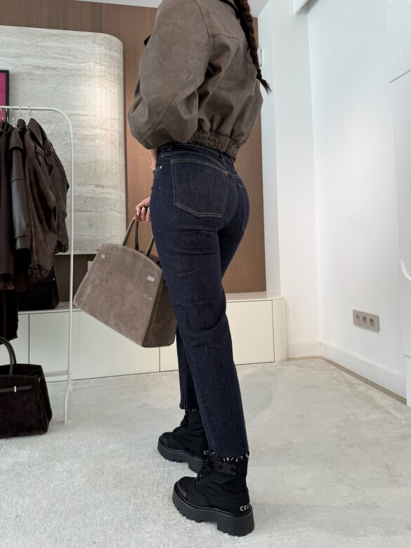 Spodnie Mirrow jeans ciemnoniebieskie