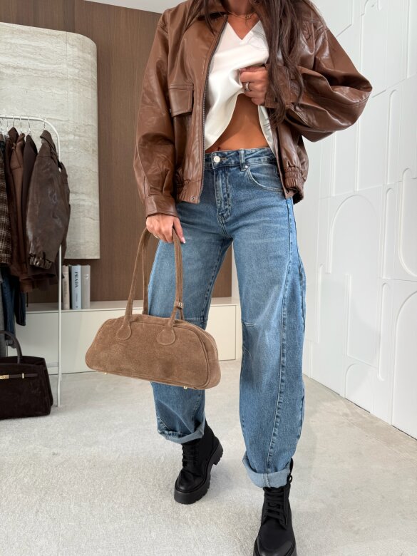 Spodnie John jeans balloon niebieskie