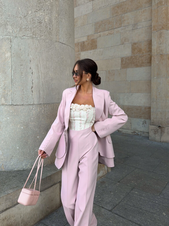 Marynarka Nicoletta pudrowa