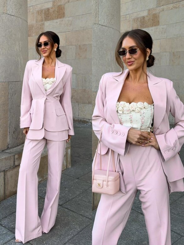 Marynarka Nicoletta pudrowa