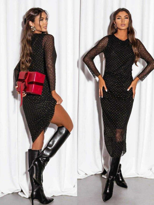 Sukienka Lucera połyskująca czarna