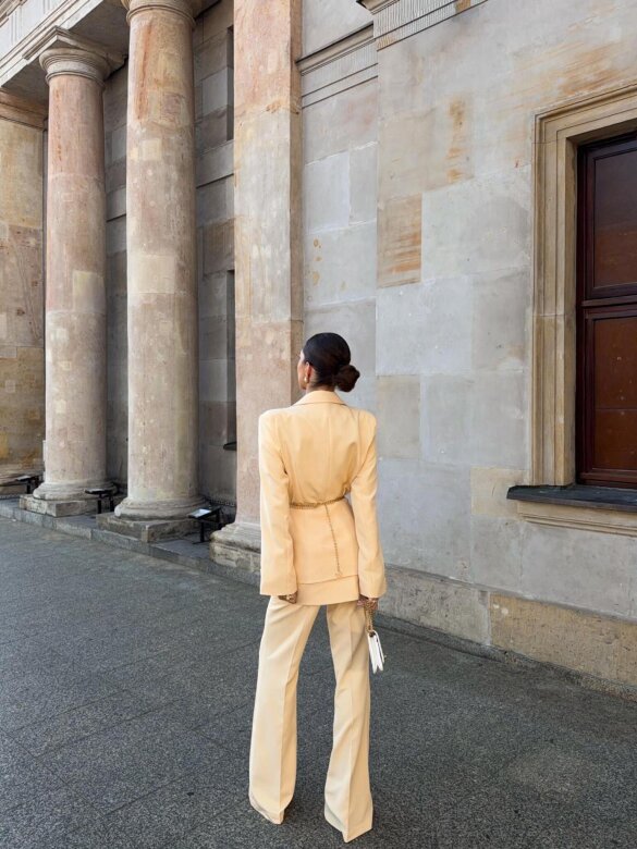 Spodnie Nicoletta butter yellow