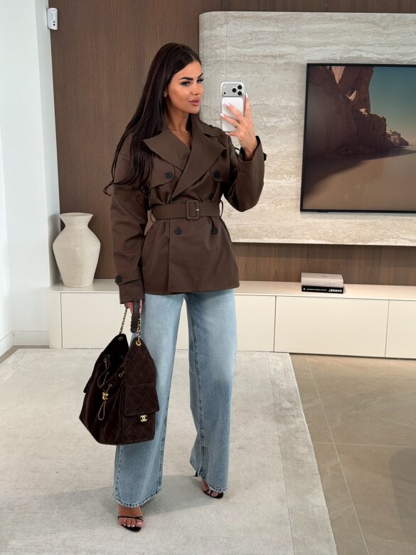 Trencz Pavero short czekoladowy